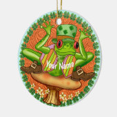 Ierse kikker keramisch ornament (Links)