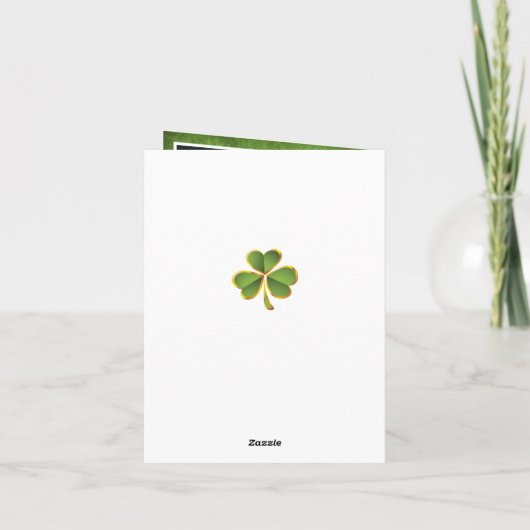 Ierse klaver en sluier trouw Dank je foto Bedankkaart (Achterkant)