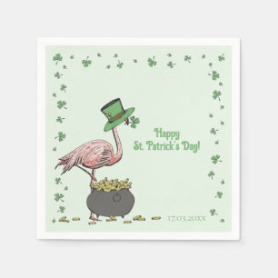 Ierse Klaver Flamingo St. Patrick's Day Feestje Servet