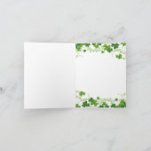 Ierse klaver, trouwjurk Bruidsmeisje Dank je Bedankkaart (Binnen)