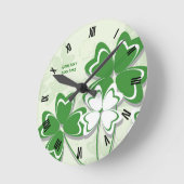 Ierse klavershamrock St. Patrick's Day Ronde Klok (Hoek)