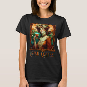 Ierse koffie Art Nouveau T-shirt
