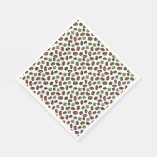 Ierse koffiebonen en klavertjes Funny Design Servet