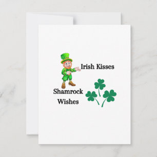 Ierse Kusjes, Shamrock Wensen op een  Feestdagenkaart