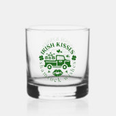 Ierse kussen Truck met klavers St. Patrick's Day Whisky Glas (Voorkant)