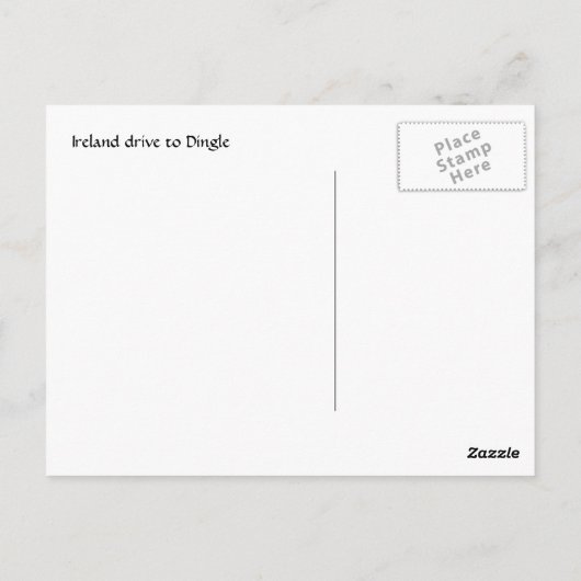 Ierse kust briefkaart (Achterkant)