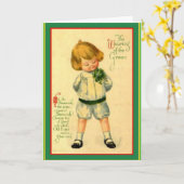  Ierse Laddie - St. Patrick's Greeting Kaart (Gele Bloem)