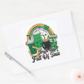 Ierse Lass vol Sass - Cheeky St. Patrick's Day Vierkante Sticker (Envelop)