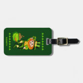 Ierse Leprechaun Gouden Pot Shamrock St Patrick Bagagelabel (Voorkant horizontaal)