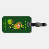 Ierse Leprechaun Gouden Pot Shamrock St Patrick Bagagelabel (Achterkant horizontaal)