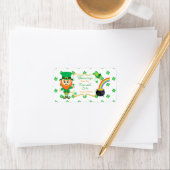 Ierse Leprechaun Groeten Klaver St. Patrick's Dal Etiket (Insitu)