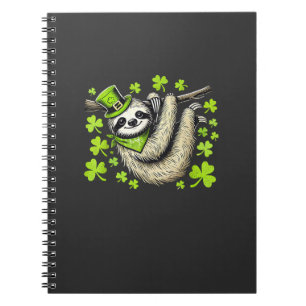 Ierse Leprechaun Luiaard Klavertje St. Patrick's D Notitieboek