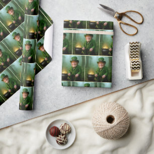 Ierse Leprechaun met een Pot met Goud Cadeaupapier