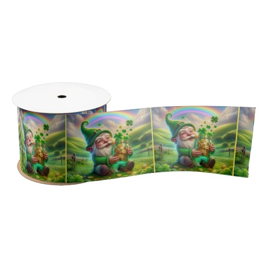 Ierse Leprechaun met gouden munten Lint (Spoel)