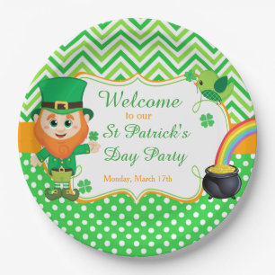 Ierse Leprechaun St Patrick's Day Feest Papieren Bordje