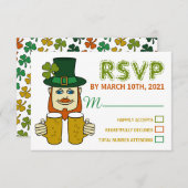 Ierse Leprechaun, St Patrick's Day Party RSVP (Voorkant / Achterkant)