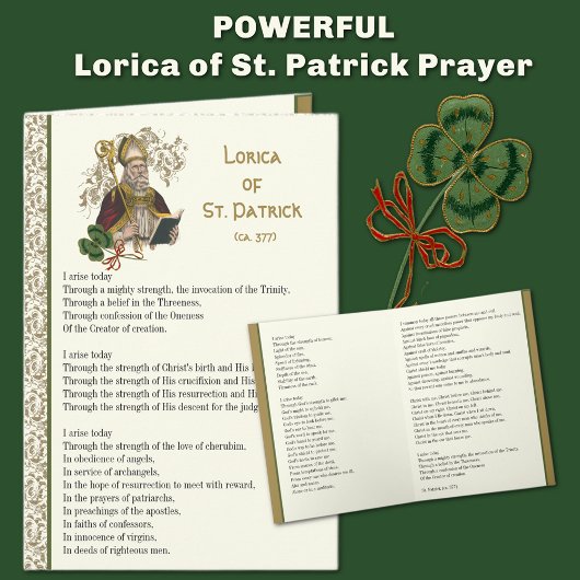 Ierse Lorica van St. Patrick Prayer Kaart