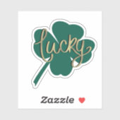 Ierse Lucky Clover St. Patrick's Day Script  Sticker (Vel)