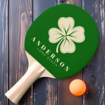 Ierse Lucky Four Leaf Clover met Naam Groen