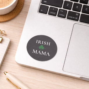 Ierse Mama Shamrock  Ronde Sticker