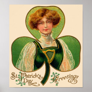 Ierse meid St. Patrick's Day-poster Poster