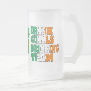 Ierse meisjes drink team matglas bierpul
