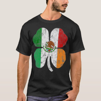 Ierse Mexicaanse vlag Ierland Mexico Shamrock St T-shirt