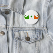 Ierse mustache badge ronde button 5,7 cm (In situ)