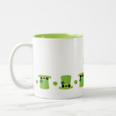 Ierse naam Shamrock Pet St Patricks Day Green Fun Tweekleurige Koffiemok (Links)