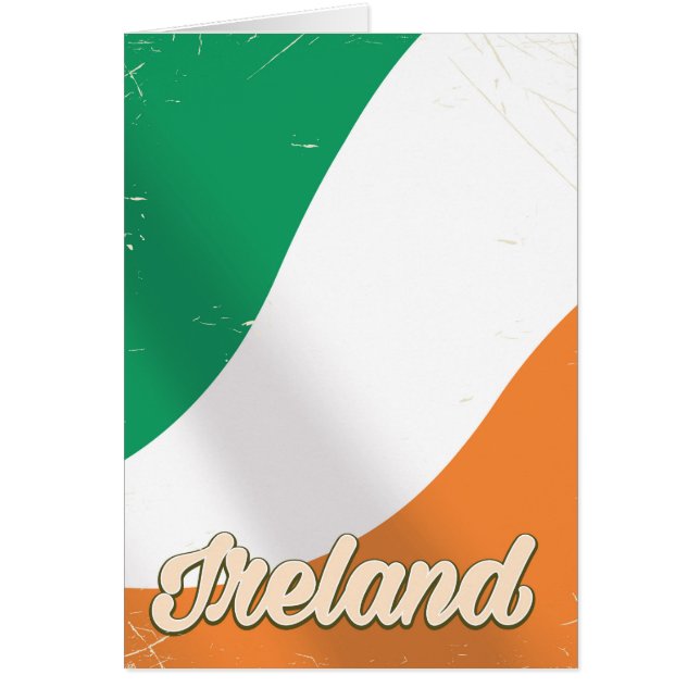 Ierse Nationale Vlag retro reisposter (Voorkant)