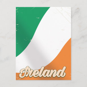 Ierse Nationale Vlag retro reisposter Briefkaart