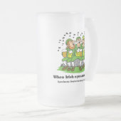 Ierse ogen glimlachen matglas bierpul (Voorkant rechts)