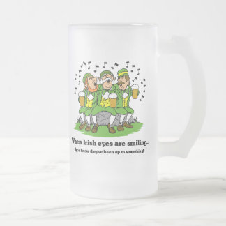 Ierse ogen glimlachen matglas bierpul