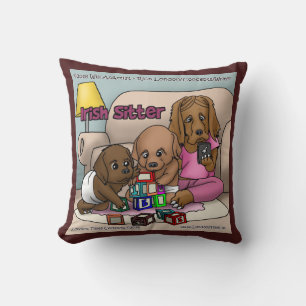 Ierse Oppasser - Honden Die Babysitten Comic Kusse Kussen