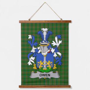 Ierse Owen Wapen Familie Crest Hangend Wandkleed