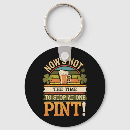 Ierse Patty's Groene St Paddy Grappige Saint Patri Sleutelhanger (Voorkant)