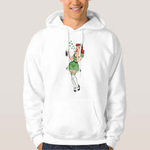 Ierse Pin-Up die van Bier Houdt Hoodie