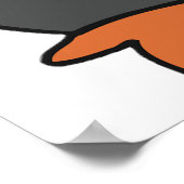 Ierse pinguïn houdt kerst-teddybeer vast poster (Hoek)