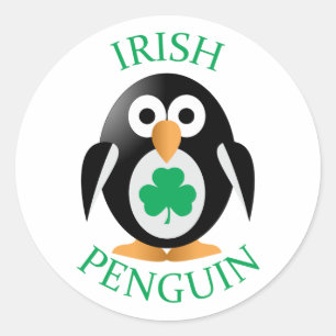 Ierse pinguïn ronde sticker