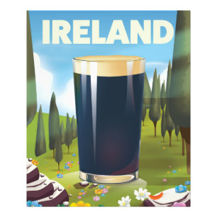 Ierse pint Travel poster