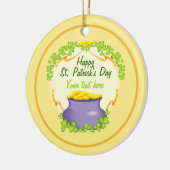 Ierse pot met goud keramisch ornament (Links)