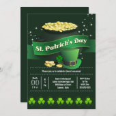 Ierse pot met goud St Patricks vakantie feest Kaart (Voorkant / Achterkant)