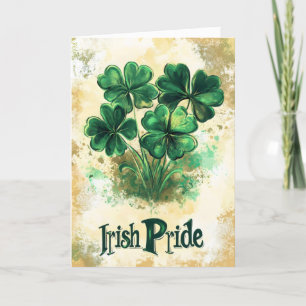 Ierse Pride Clovers St. Patrick's Day Feestdagen Kaart