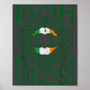 Ierse Prinses Keltische Knoop Claddagh Ring Cadeau Poster