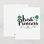 Ierse Prinses Vrouwen St. Patrick's Dag Script Feestdagenkaart (Voorkant / Achterkant)