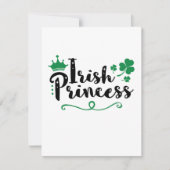 Ierse prinses vrouwen St. Patrick's Day script Feestdagenkaart (Voorkant)