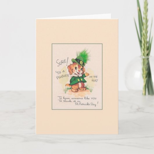  Ierse puppy St. Patrick's Day Card Kaart (Voorkant)