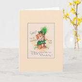  Ierse puppy St. Patrick's Day Card Kaart (Gele Bloem)