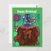 Ierse Red Setter    Briefkaart (Voorkant / Achterkant)