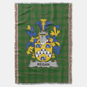Ierse Regan of O_Regan wapenschild familie Crest Deken
